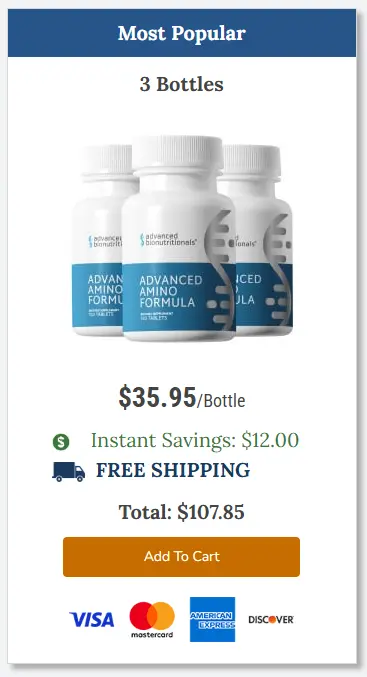 Advanced Amino Formula three bottles order